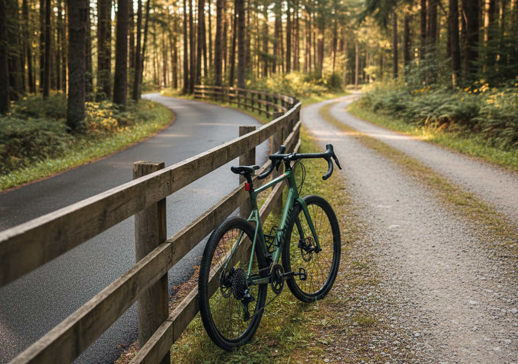 Gravelfietsen vervagen de grens tussen weg en bos