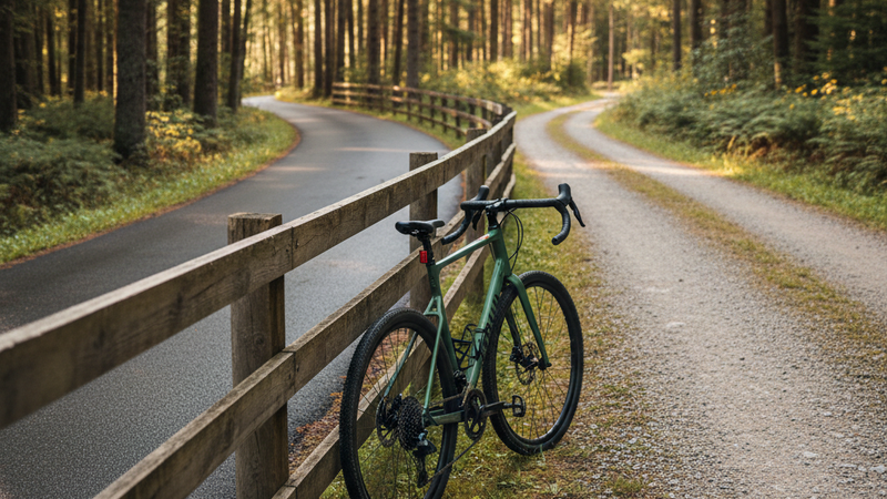 Gravelfietsen vervagen de grens tussen weg en bos