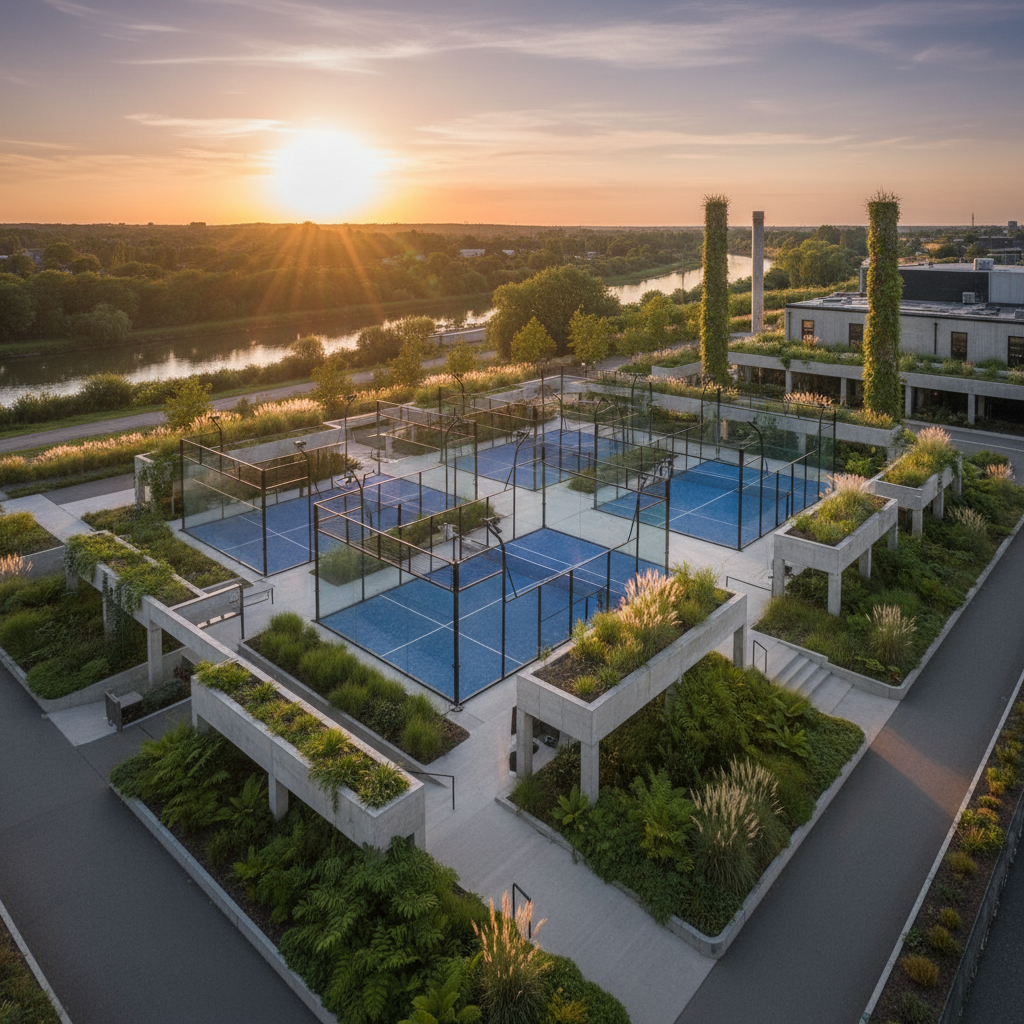 Padelbanen veranderen het uitzicht van de Vlaamse stad