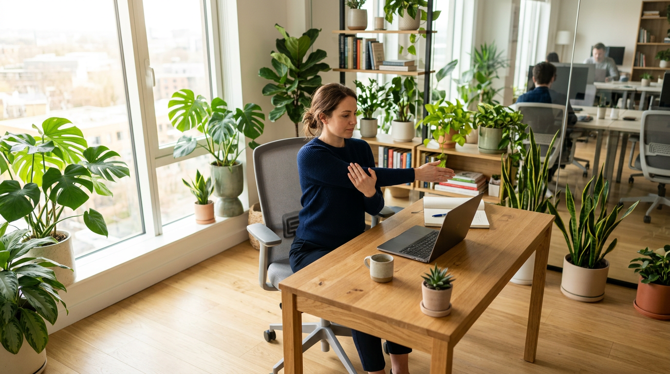 Yoga op het werk: Hoe micro-sessies je productiviteit een boost geven