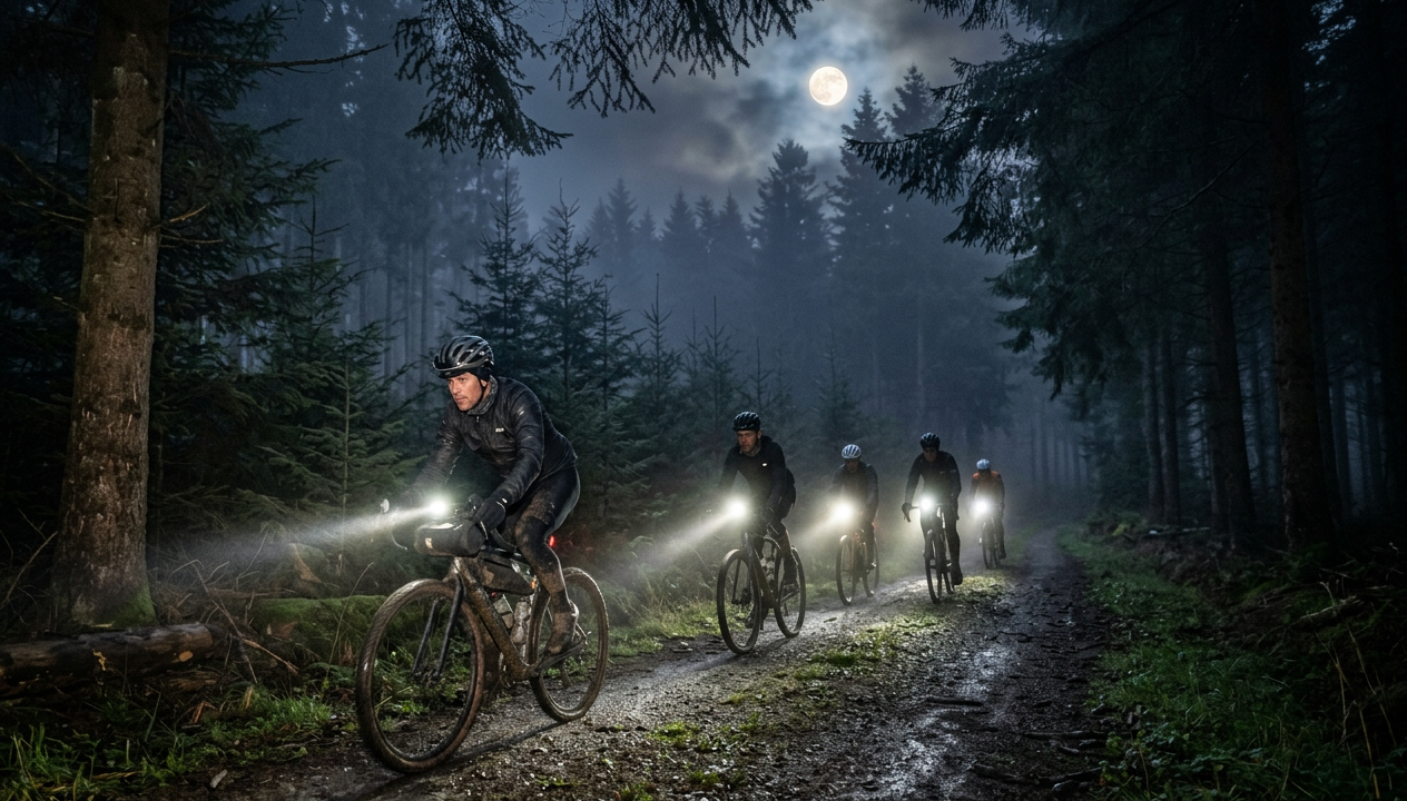 Fietsen onder de sterren: De opkomst van nachtelijke gravel rides en community’s