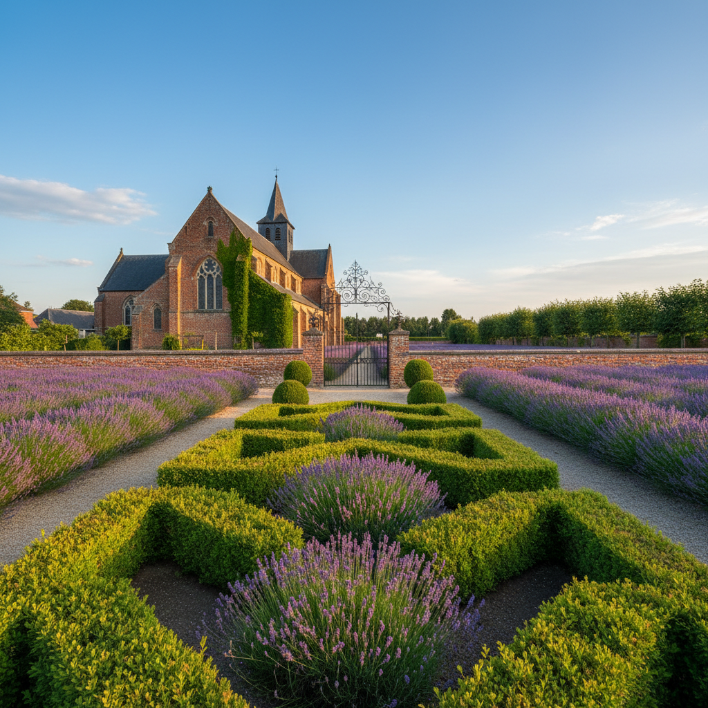 De kloostertuin van de Achelse Kluis, zonder monniken
