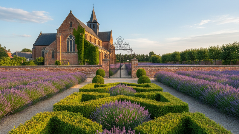 De kloostertuin van de Achelse Kluis, zonder monniken