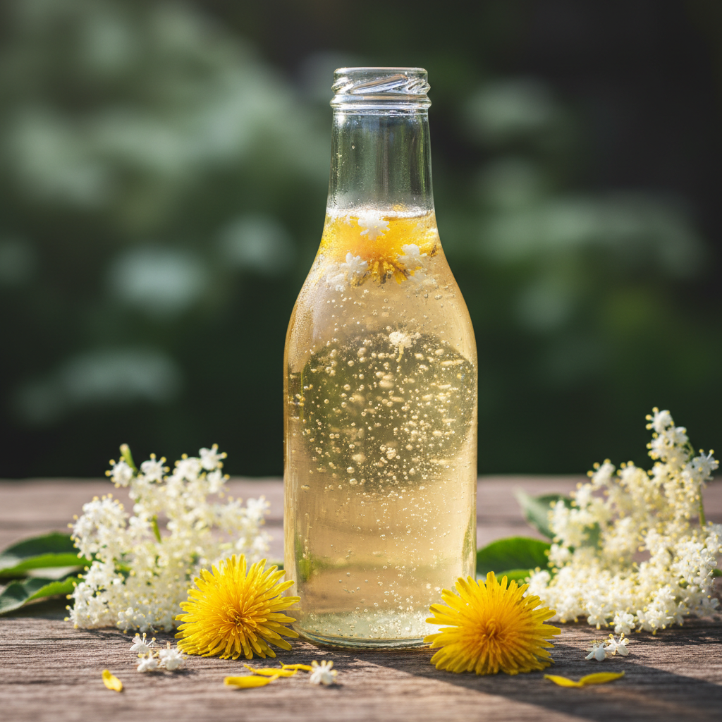 Zelf sprankelende dranken maken met wilde bloemen