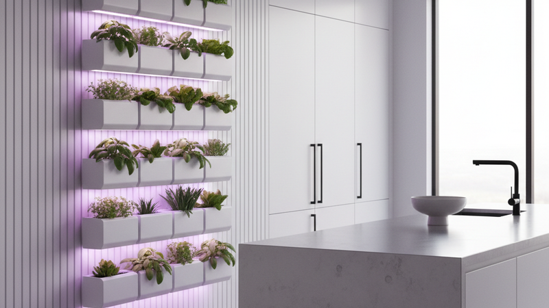 Verticale landbouw brengt de groentetuin naar de keuken
