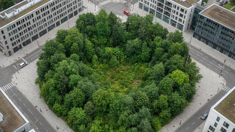 Hittekaarten sturen de aanplant van stedelijke microbossen
